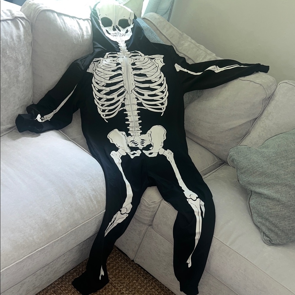 Black Skeleton Costume Onesie